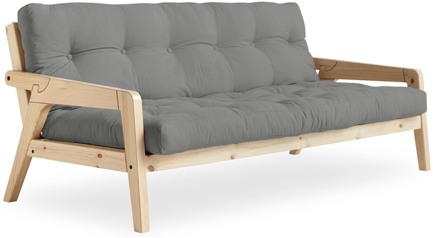 KARUP DESIGN GRAB Schlafsofa Gestell Natur Matratze Grau Bild 1