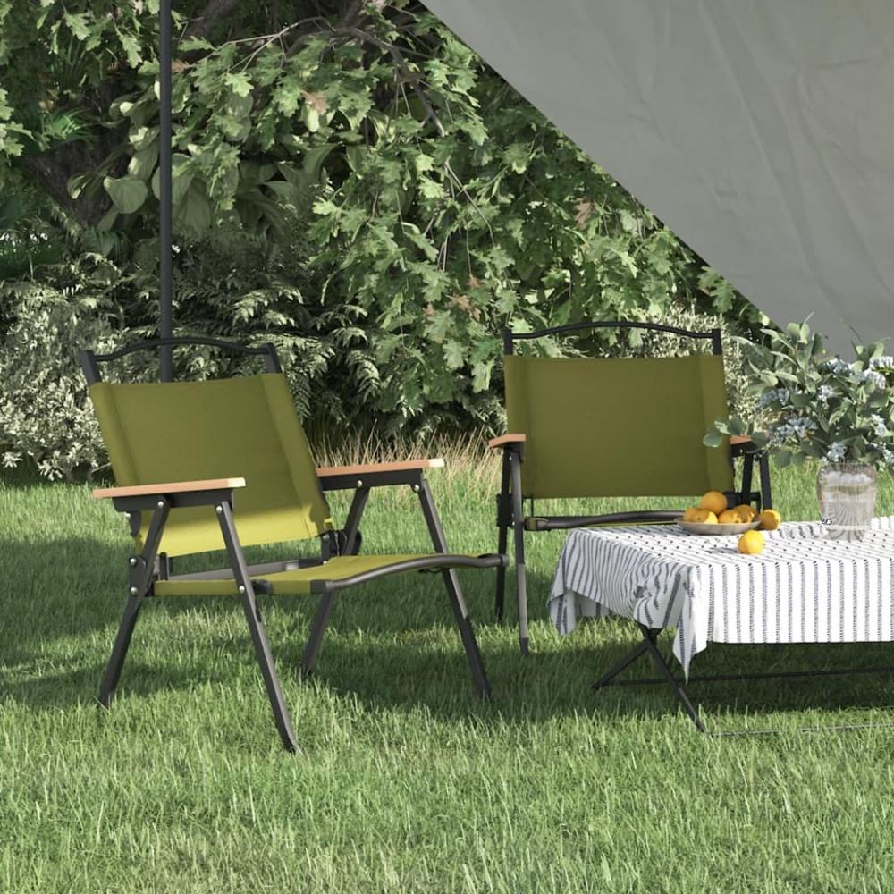 vidaXL Campingstühle 2 Stk. Grün 54x43x59 cm Oxford-Gewebe 319483 Bild 1