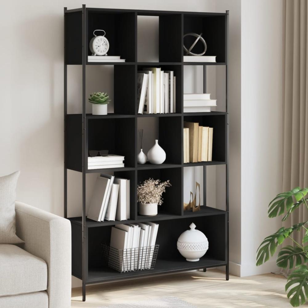 vidaXL Bücherregal Schwarz 102x28x172 cm Holzwerkstoff 3213657 Bild 1