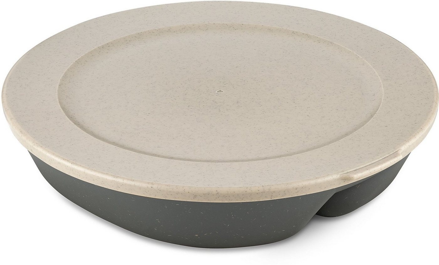 KOZIOL Menüteller mit Deckel 1,5l CONNECT SEPAREE nature ash grey Bild 1