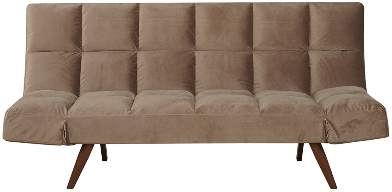 Bronx71 Schlafsofa 1,5-Sitzer Timo Samt taupe Bild 1