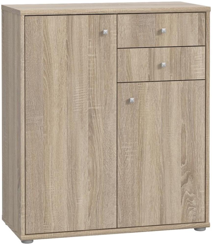 Kommode >Tembi< in Sonoma Eiche - 73,7x85,5x34,8cm (BxHxT) Bild 1