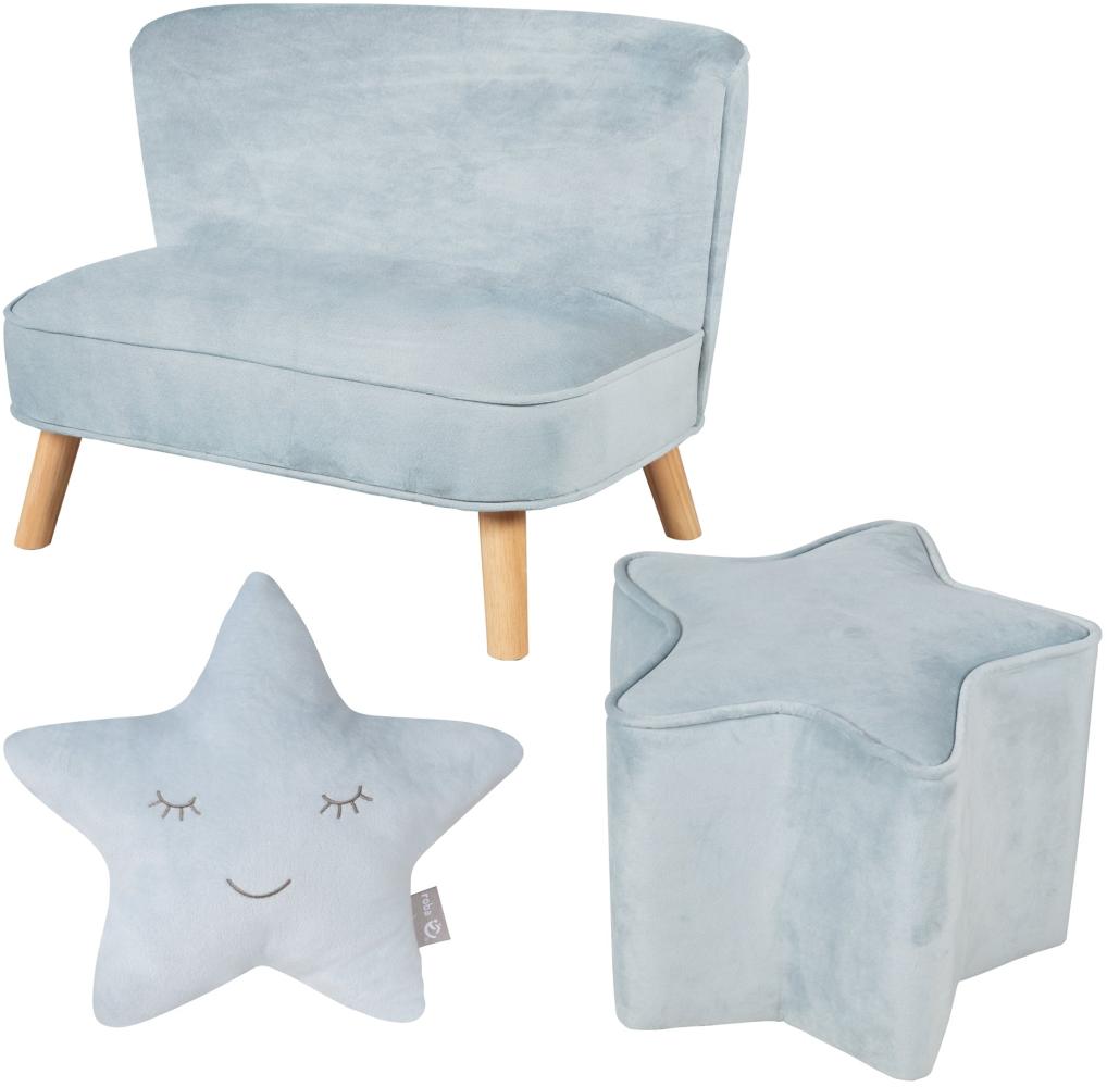 Roba 'Lil Sofa' 3-tlg. Kindersofa-Set, mittel, hellblau Bild 1