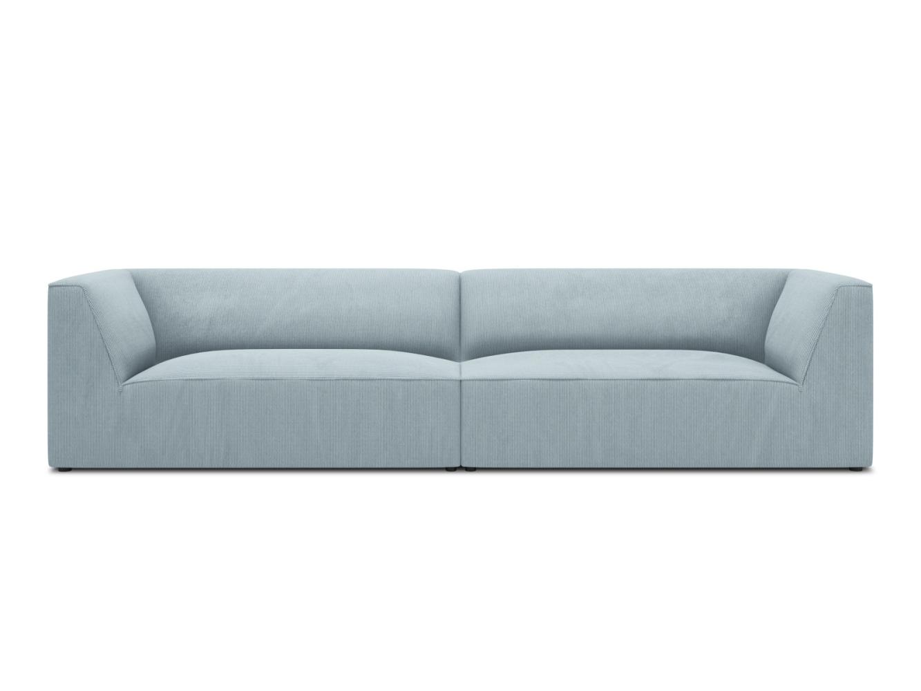 Micadoni 4-Sitzer Sofa Ruby | Bezug Light Blue | Beinfarbe Black Plastic Bild 1