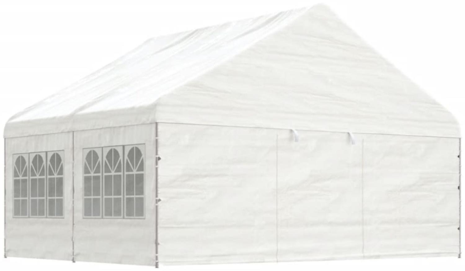 vidaXL Pavillon mit Dach Weiß 4,46x5,88x3,75 m Polyethylen 3155494 Bild 1