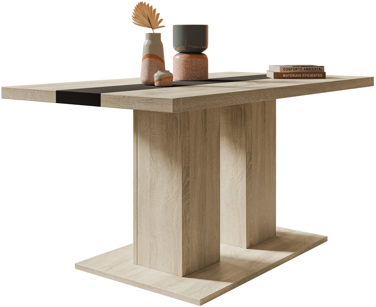 Couchtisch Tageni (Farbe: Sonoma Eiche / Sonoma Eiche + Schwarz) Bild 1