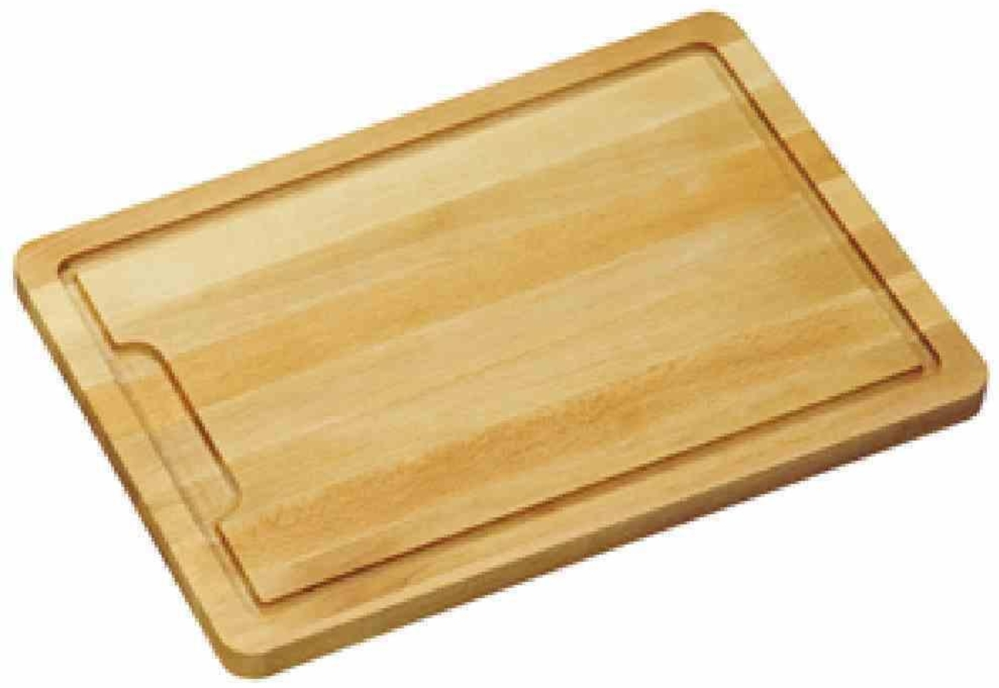 Schneidebrett / Tranchierbrett mit Saftrille, Buche - 32 x 21cm Bild 1