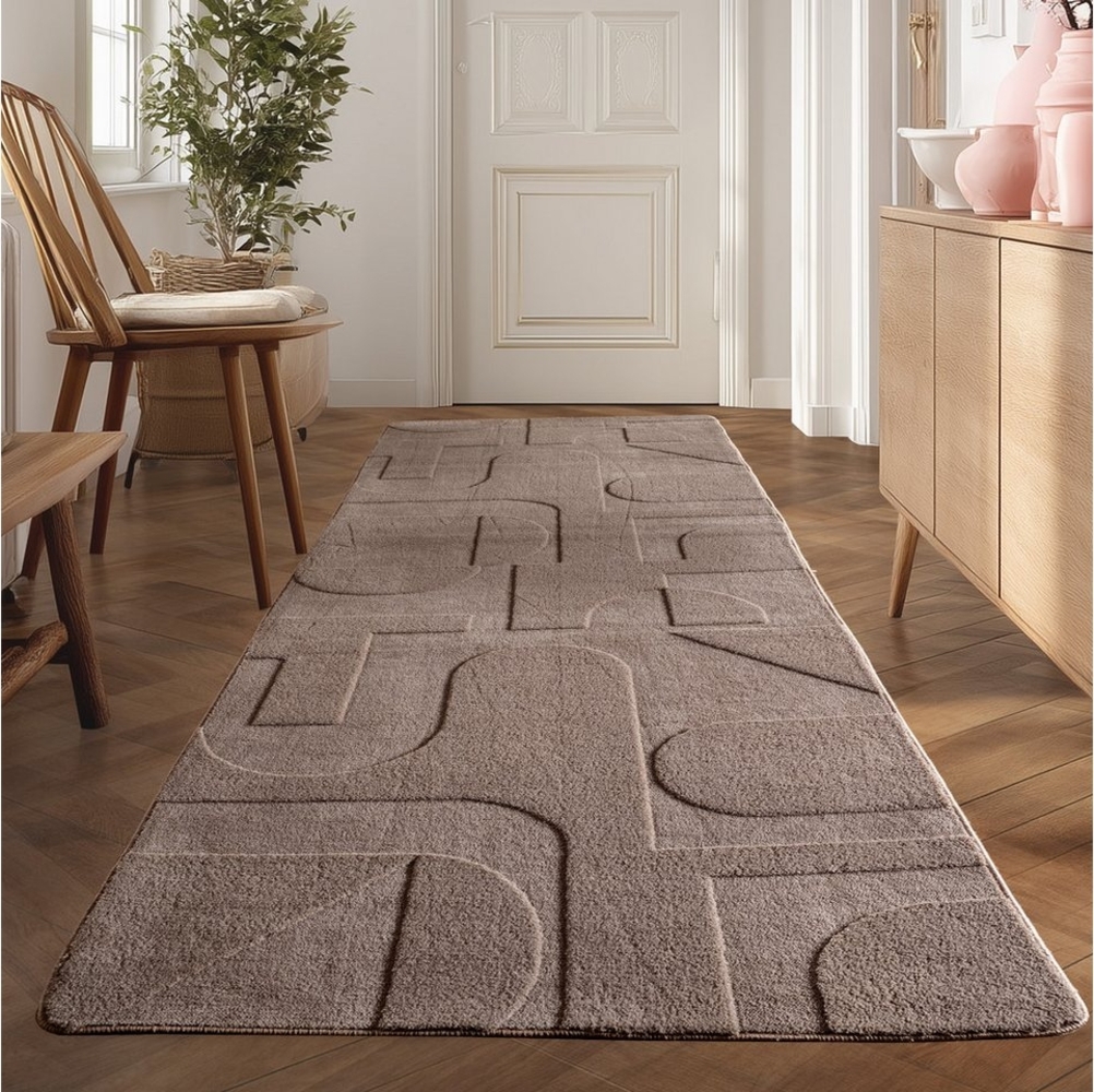 Teppium Teppich Skandinavisches Design, Rechteckig, Höhe: 20 mm, Kurzflorteppich Skandinavische Design Anti-Rutsch Rückseite Waschbar Bild 1