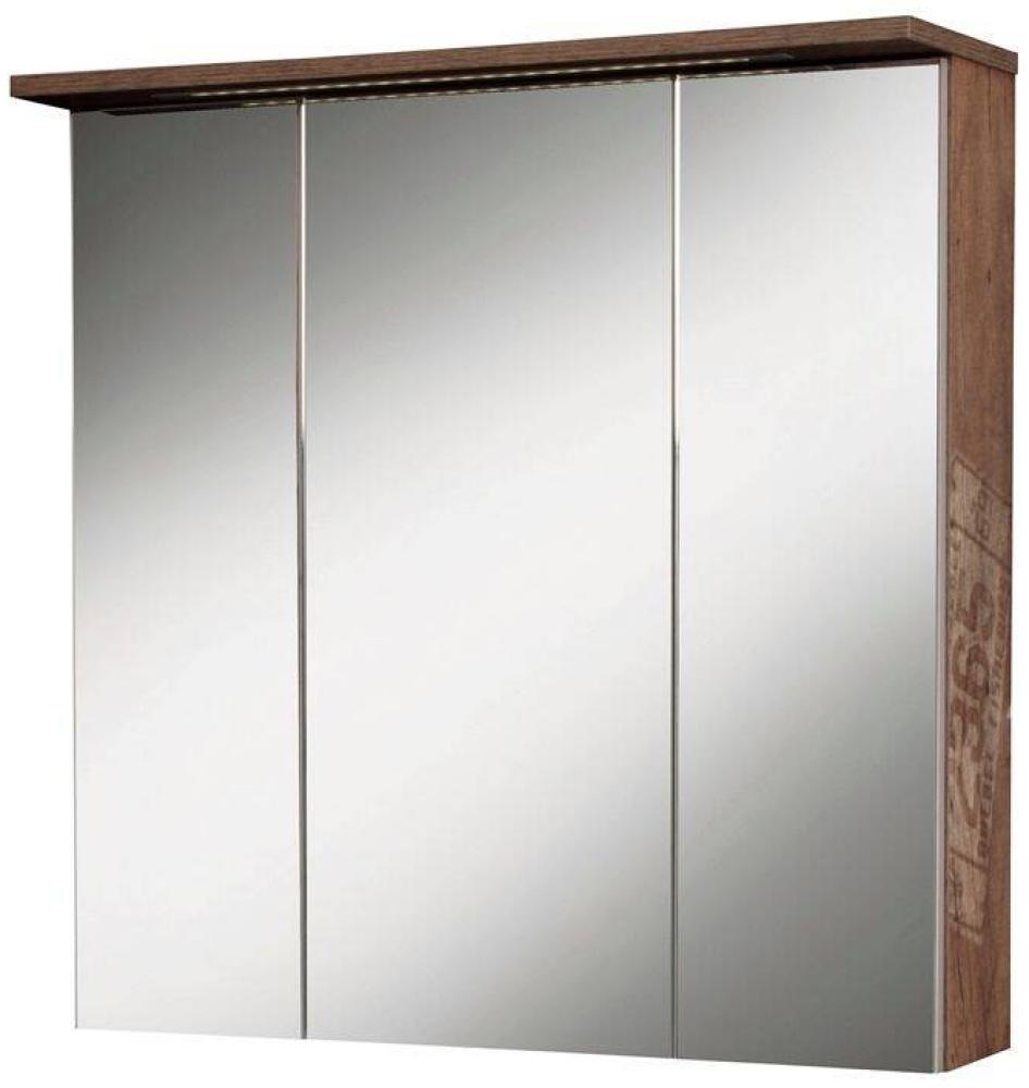 Spiegelschrank LIMA-04 Panamaeiche, LED, BxHxT: ca. 70,5x72,5x16/24cm Bild 1