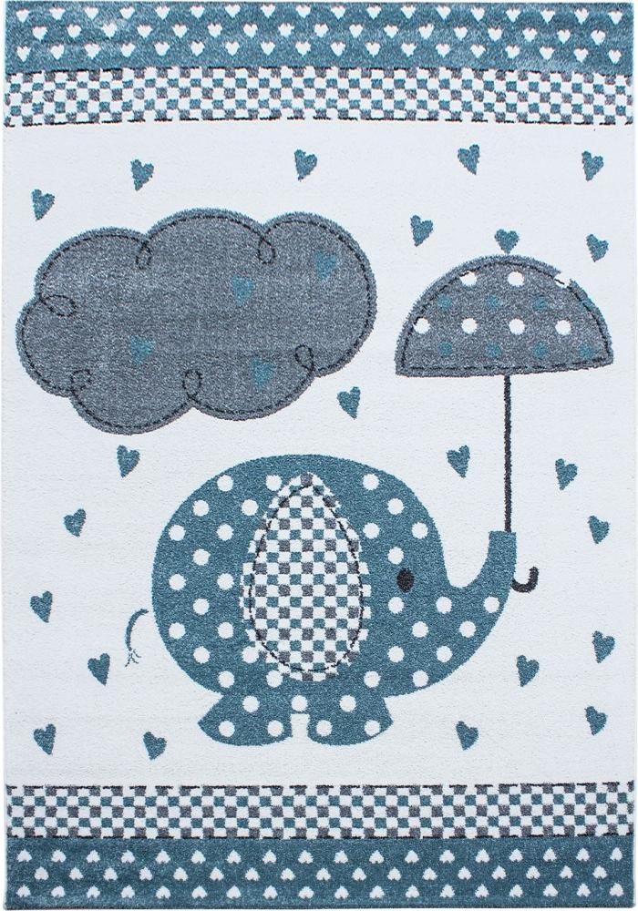 Kinder Teppich Kikki rechteckig - 140x200 cm - Blau Bild 1