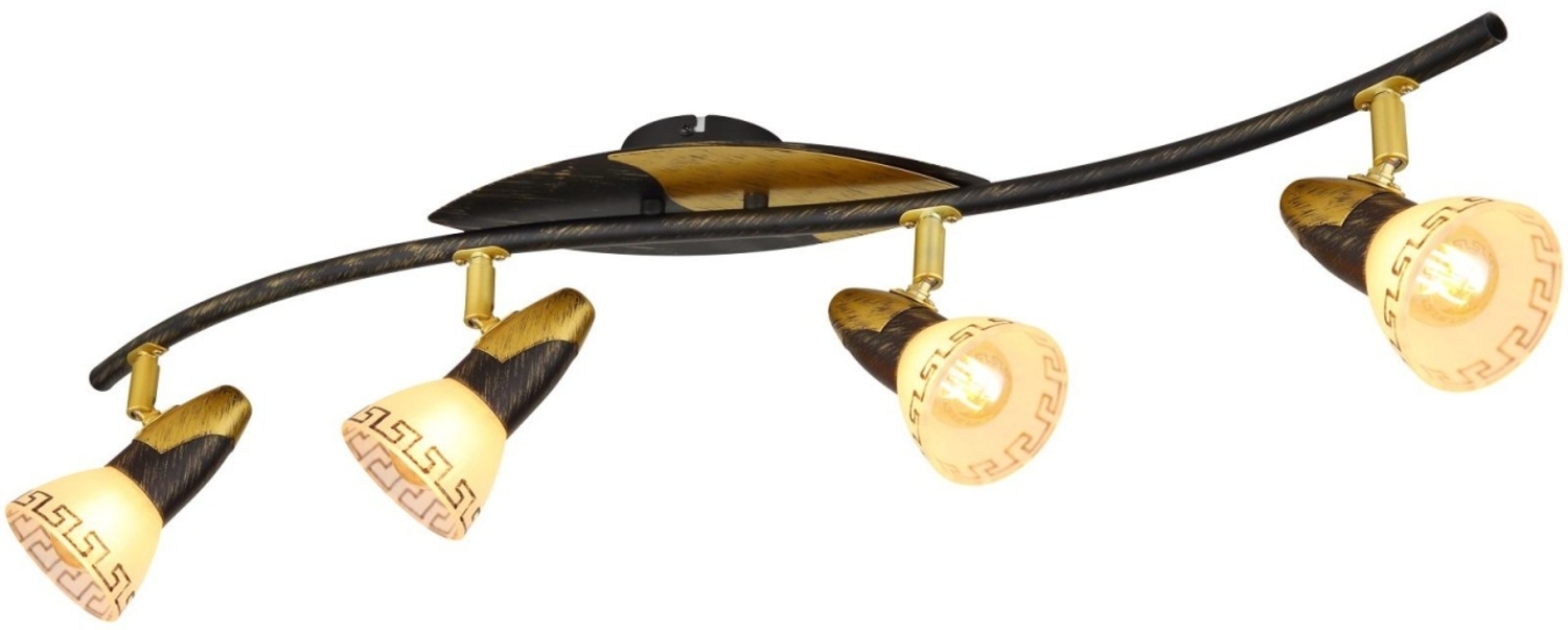 Deckenleuchte, Metall, gold patiniert, Antik, Spot beweglich Bild 1