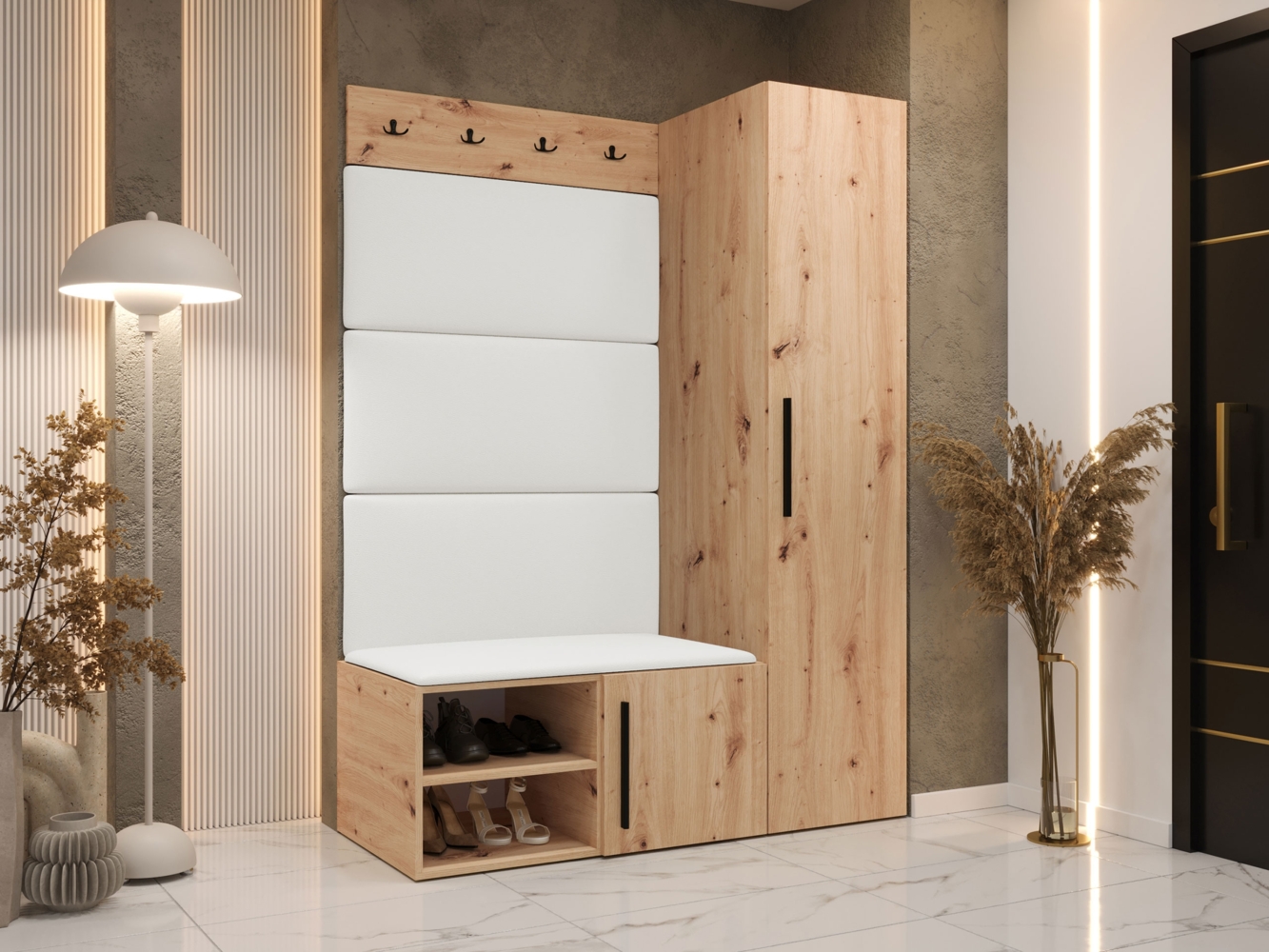 Garderoben-Set Mapreni II (Farbe: Artisan Eiche, Soft 017) Bild 1