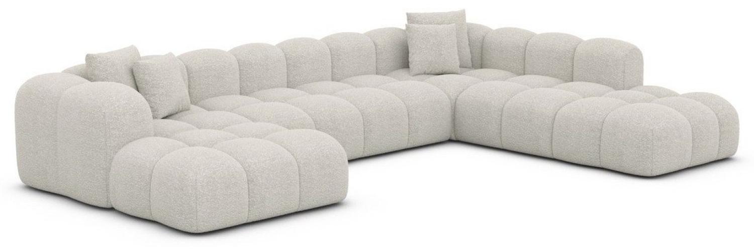 Sofa Dreams Wohnlandschaft Polster Stoffsofa Modern Ottomane Couch Samtstoff Formentera XXL, Loungesofa Bild 1