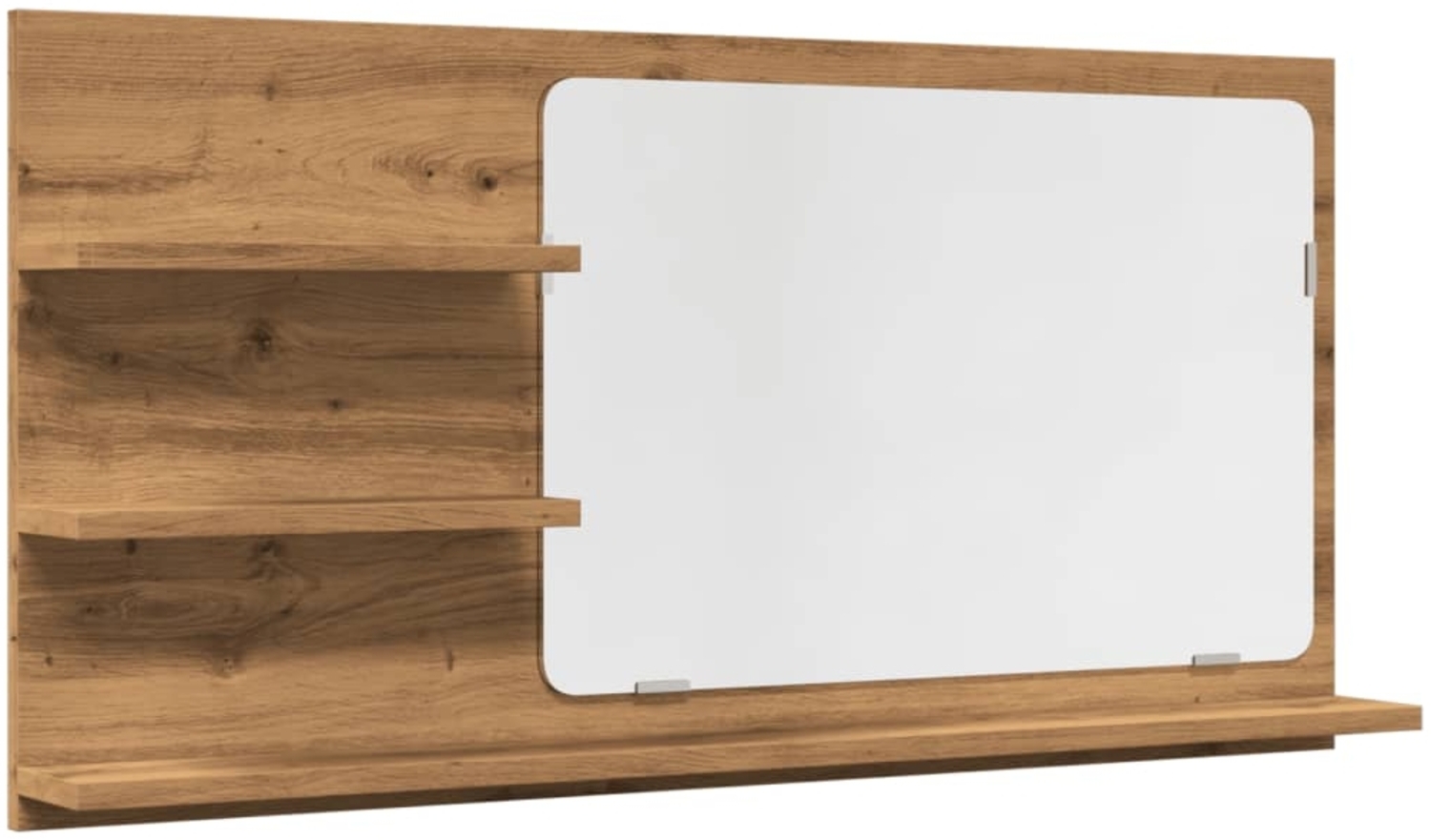 vidaXL Badspiegel mit Ablagen Artisan-Eiche 90x11x45 cm Holzwerkstoff 856263 Bild 1