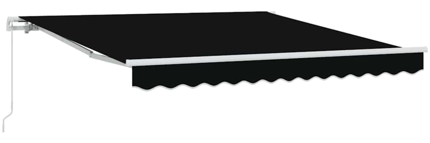 vidaXL Einziehbare Markise Schwarz 350 x 250 cm Stoff 3330321 Bild 1