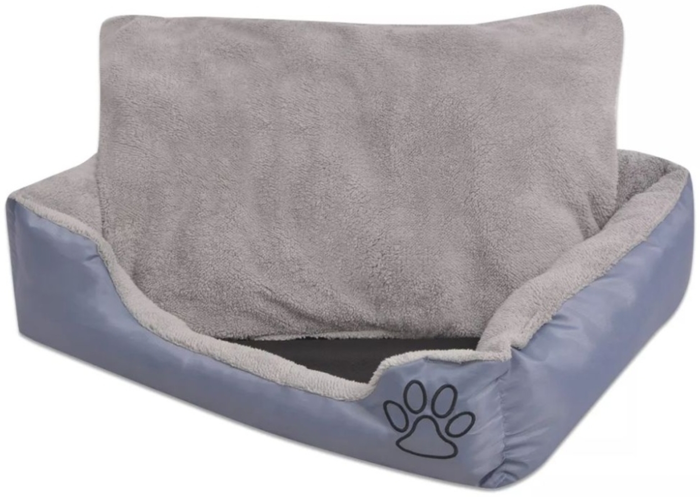 vidaXL Hundebett mit gepolstertem Kissen Größe XL Grau 170416 Bild 1