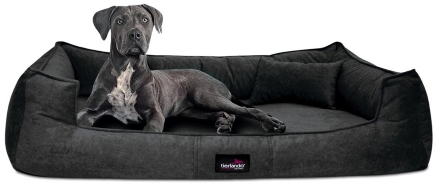 tierlando® Tierbett tierlando® Orthopädisches Hundebett BRUCE VELOURS Waschbar Große Hunde, orthopdisch, waschbar, samtweich Bild 1