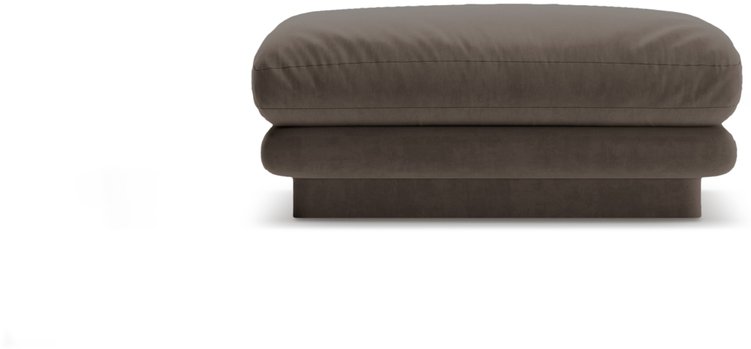 Micadoni Hocker Torino 1-Sitzer Samt Ebenholz Bild 1