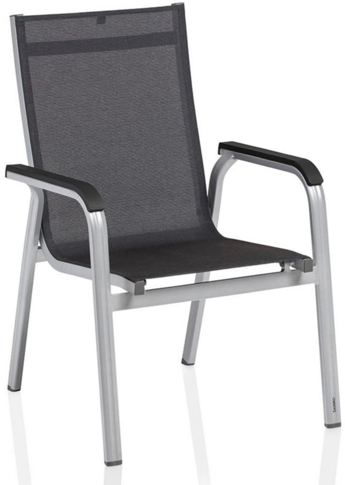 Kettler 'Basic Plus' Gartenstuhl, stapelbar, Aluminium silber, 66 x 69 x 98 cm Bild 1