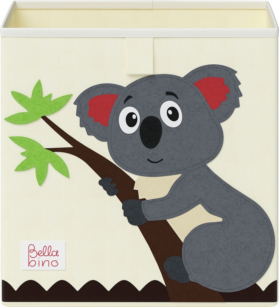 Bellabino 'Helme' Aufbewahrungsbox Koala, aus Oxford-Gewebe, 30 x 30 x 30 cm, beige Bild 1