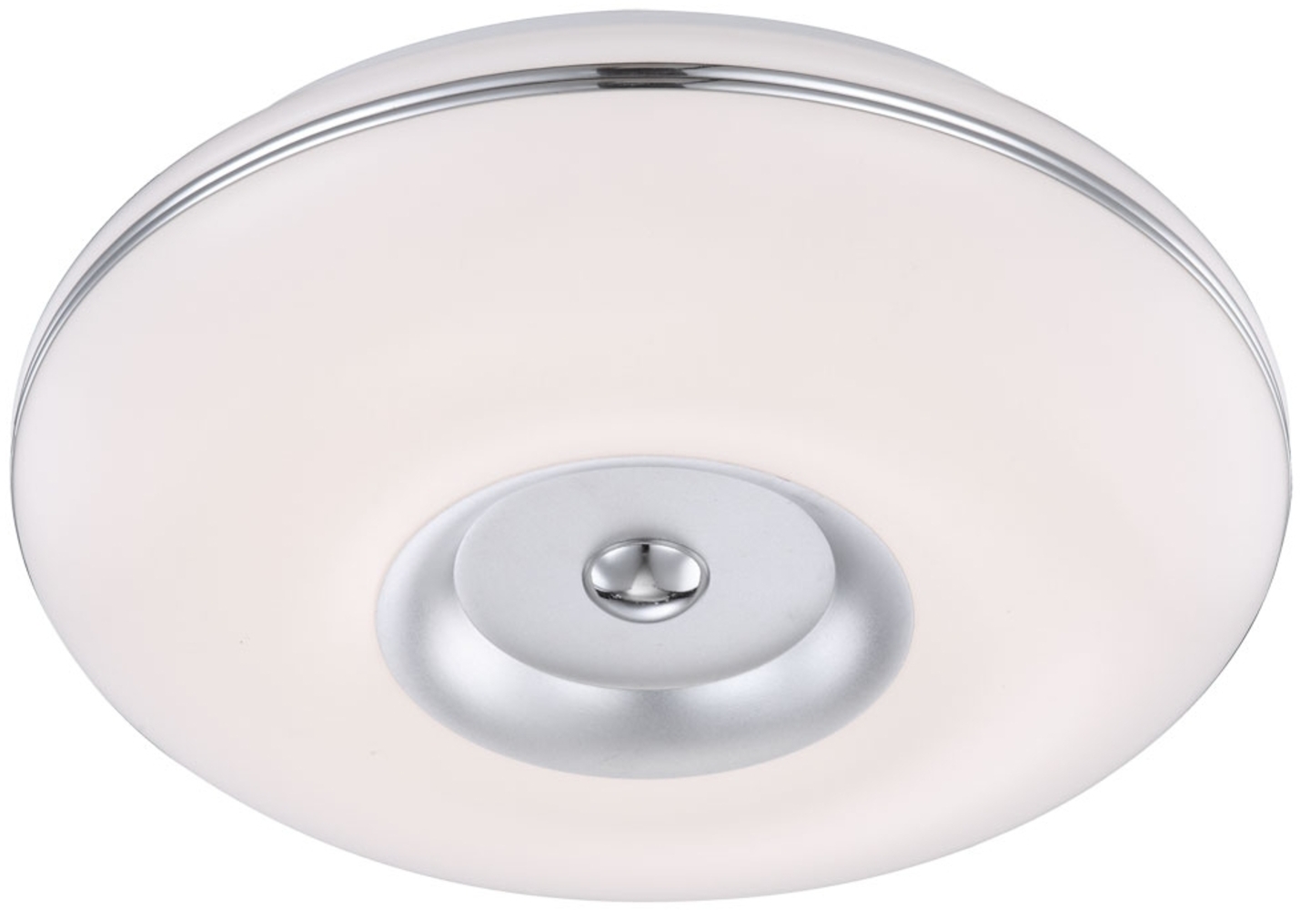 LED Deckenleuchte, rund, Alu, Nickel-matt, weiß Bild 1