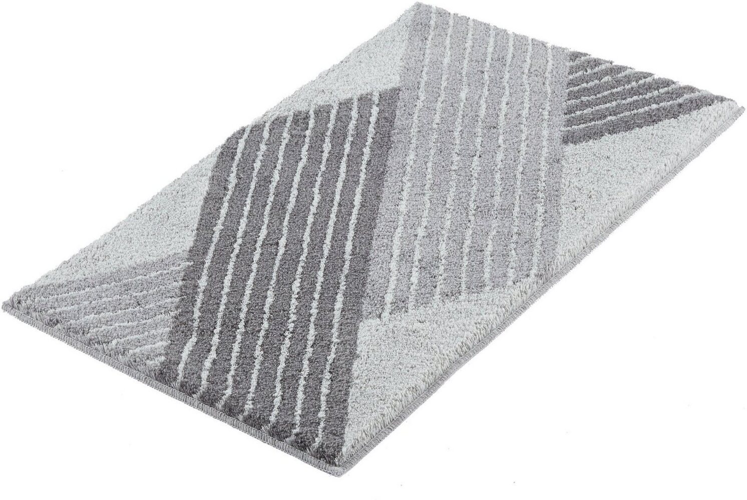 Kleine Wolke Badteppich Cross, 60x100 cm, Anthrazit Bild 1