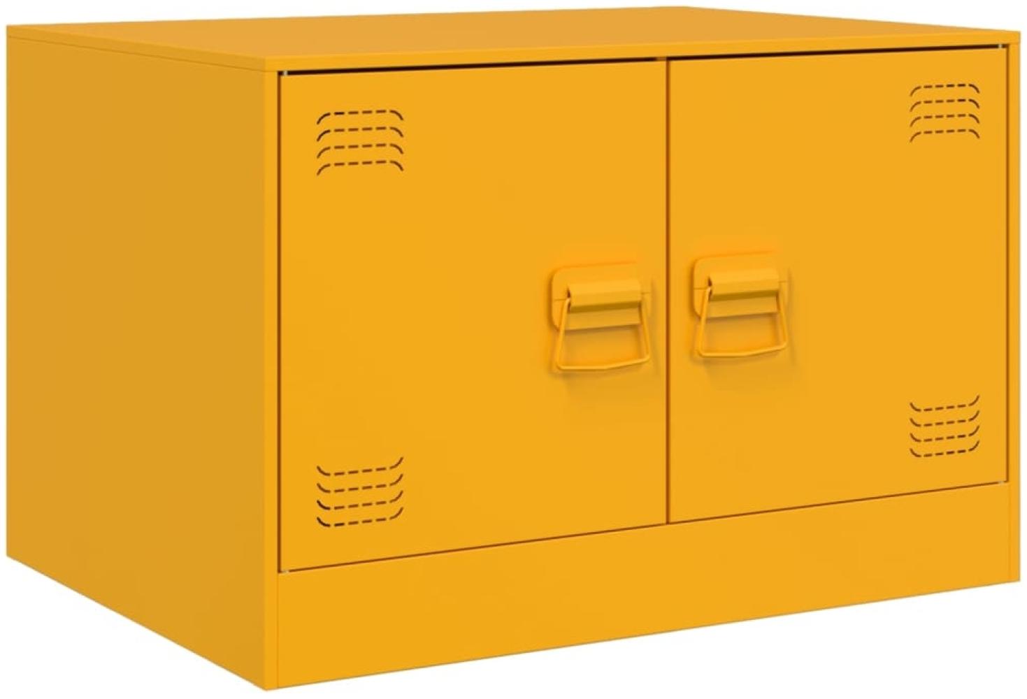vidaXL Couchtisch Senfgelb 67x50x44 cm Stahl 841730 Bild 1