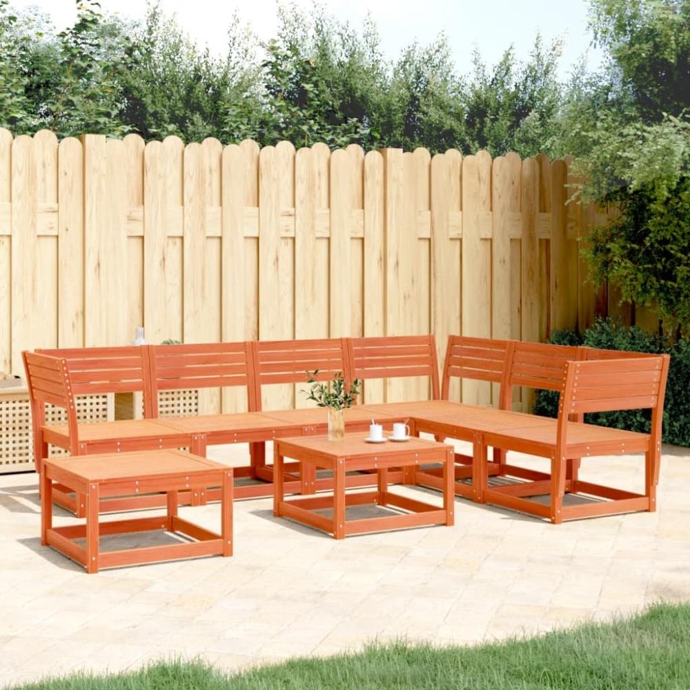 vidaXL 7-tlg. Garten-Lounge-Set Wachsbraun Massivholz Kiefer 3216927 Bild 1