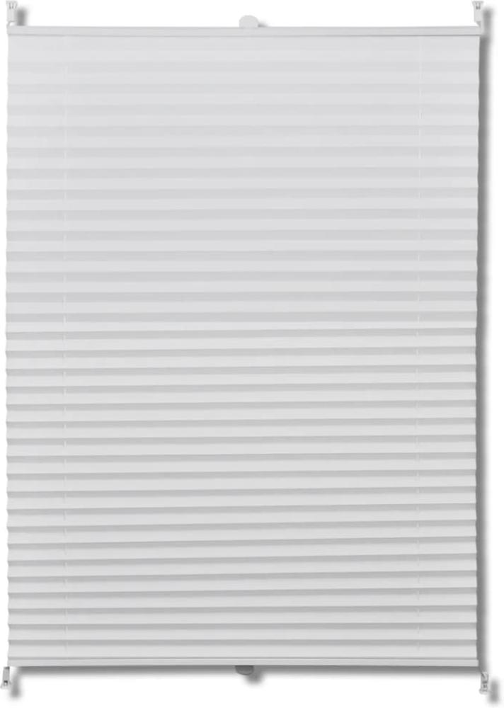 vidaXL Verdunklungsplissee 80×125 cm Weiß 240602 Bild 1