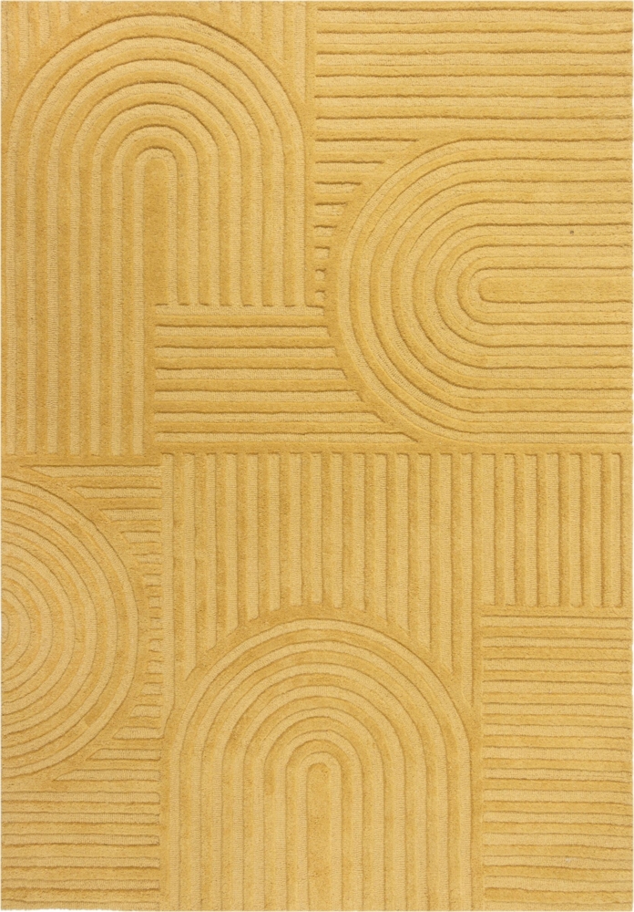 Kadima Design Handgetufteter Wollteppich in Pastellfarben "Leven Blake". Farbe: Senfgelb, 160x230 cm Bild 1