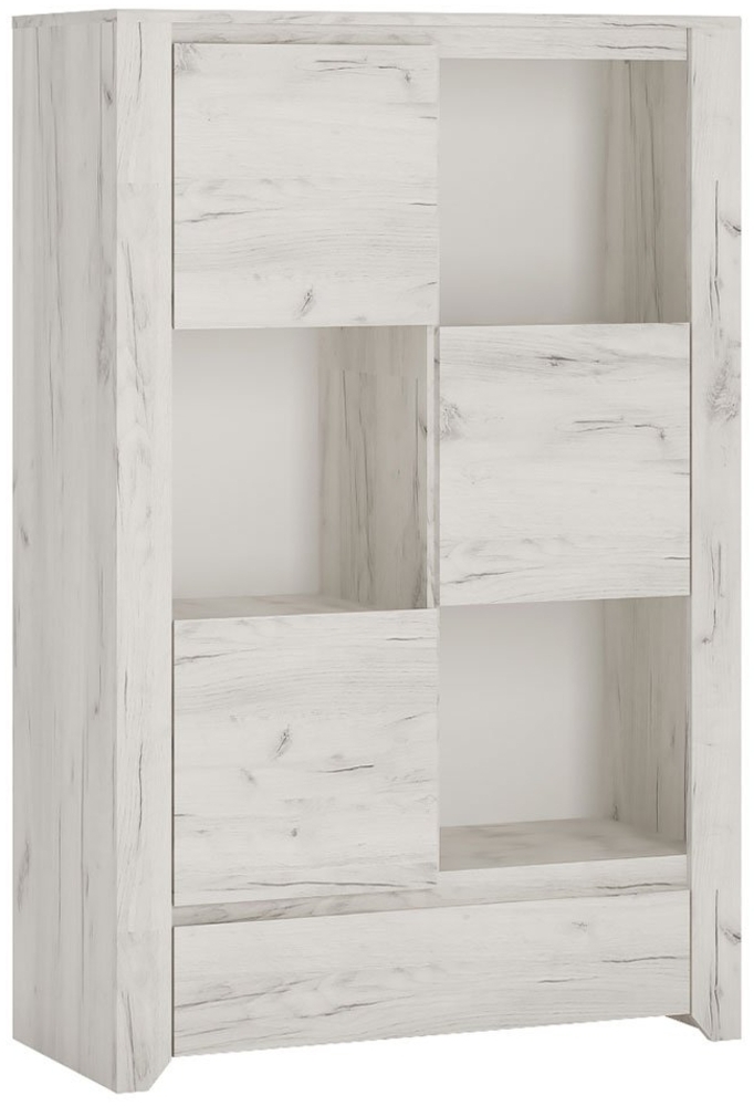 Highboard Adina / Angel, Holzwerkstoff, Weiß, 84 x 131 x 40 cm Bild 1