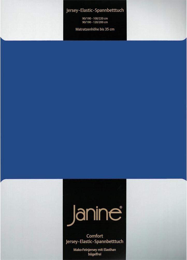 Janine Jersey Elastic Spannbetttuch|180x200 cm - 200x220 cm| royalblau Bild 1