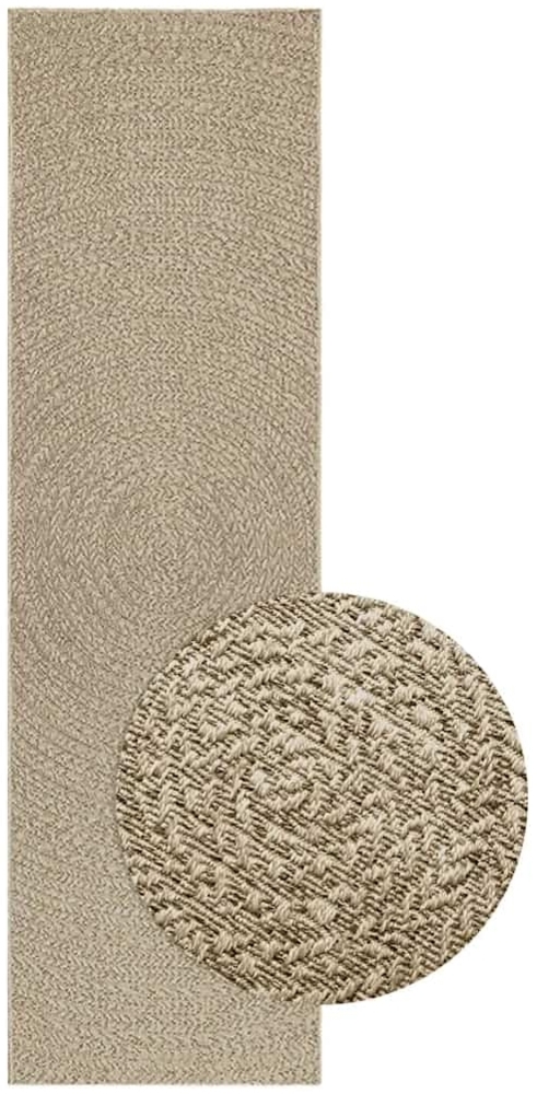 Teppich ZIZUR Beige 80x250 cm Jute-Optik Indoor und Outdoor 4010404 Bild 1