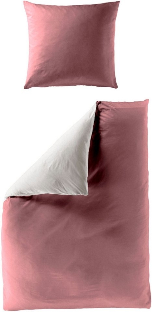 BIERBAUM Wendebettwäsche Modern Uni in Gr. 135x200 oder 155x220 cm, Renforcé, 2 teilig, Modernes Unidesign: Schlichte, elegante Optik für jedes Schlafzimmer Bild 1
