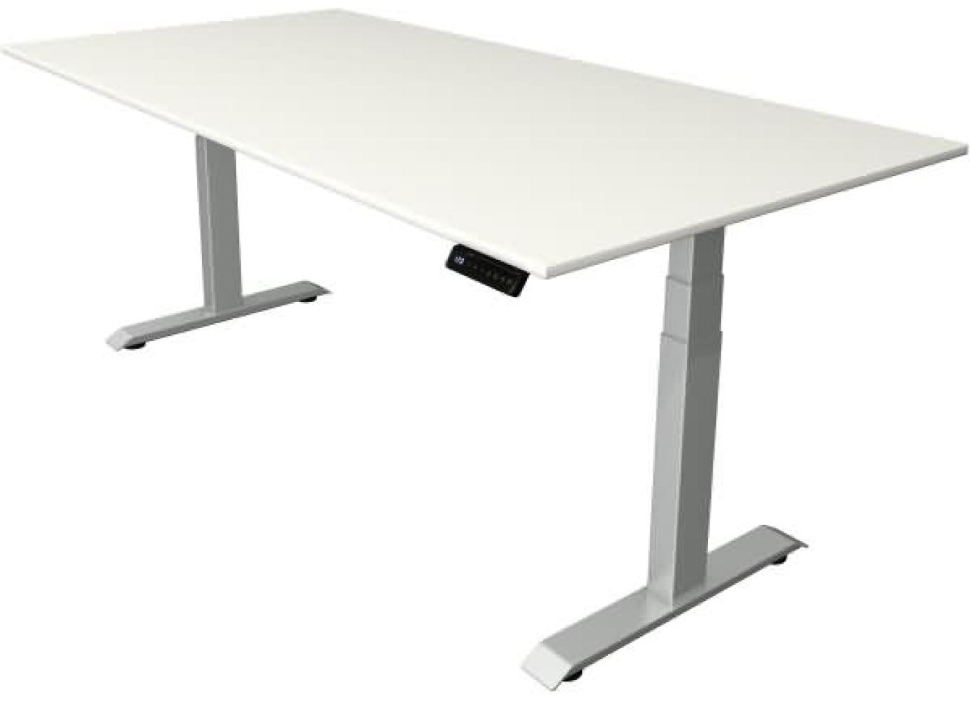 Kerkmann Schreibtisch Sitz-Stehtisch Move 4 silber 200x100x64-129cm elektr. höhenverstellbar weiß Bild 1