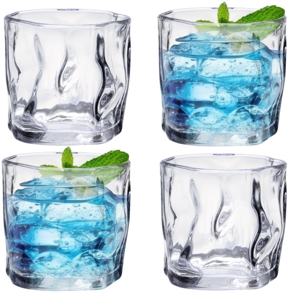 Zoha Glas Diamond Clear Glas Trinkgläser Cocktailgläser, Glas, Hitzebeständig Eiskaffeegläser Tee Wasser Saft Kaffee Bild 1