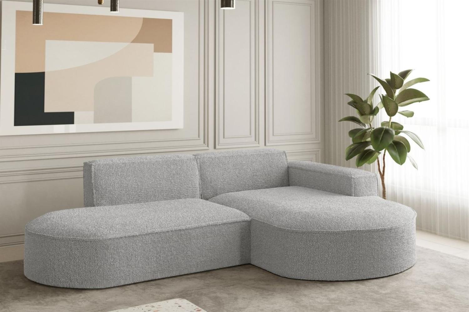 Ecksofa Designersofa PALMA XS in Stoff Ascot Toffee Ottomane Rechts Bild 1