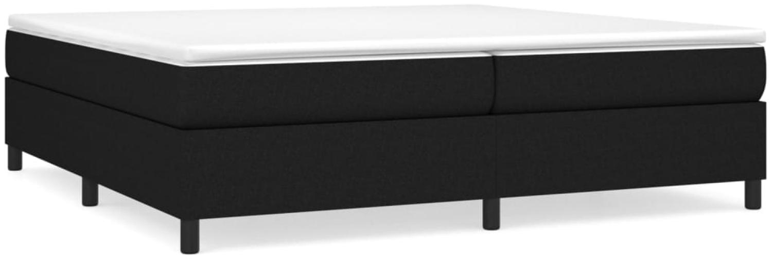 vidaXL Boxspringbett mit Matratze Schwarz 200x200 cm Stoff, Härtegrad: H2 [3144449] Bild 1