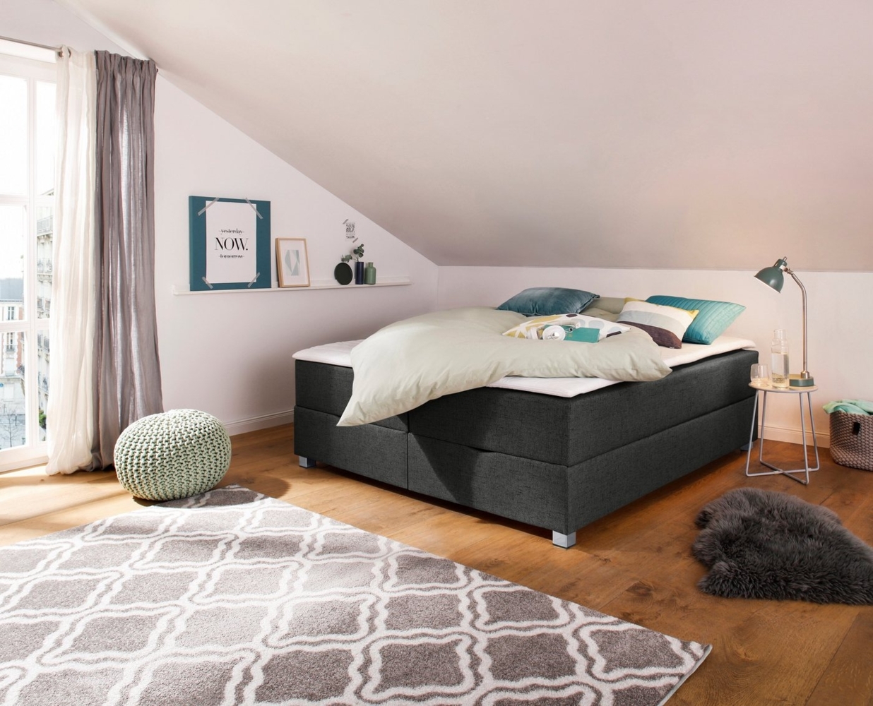 INOSIGN Boxbett Alexis, ohne Kopfteil - ideal für Räume mit Dachschrägen, in 4 Breiten Bild 1