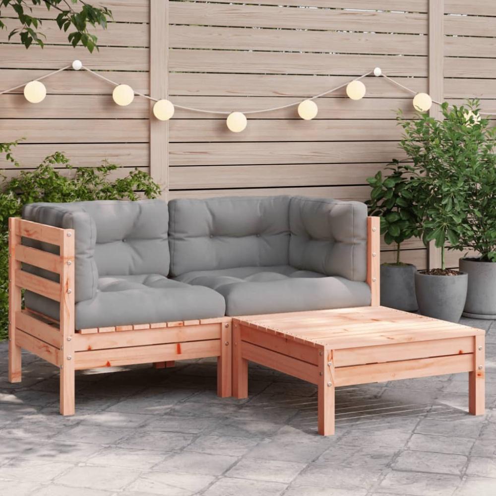 vidaXL Gartensofa mit Kissen und Hocker 2-Sitzer 838179 Bild 1