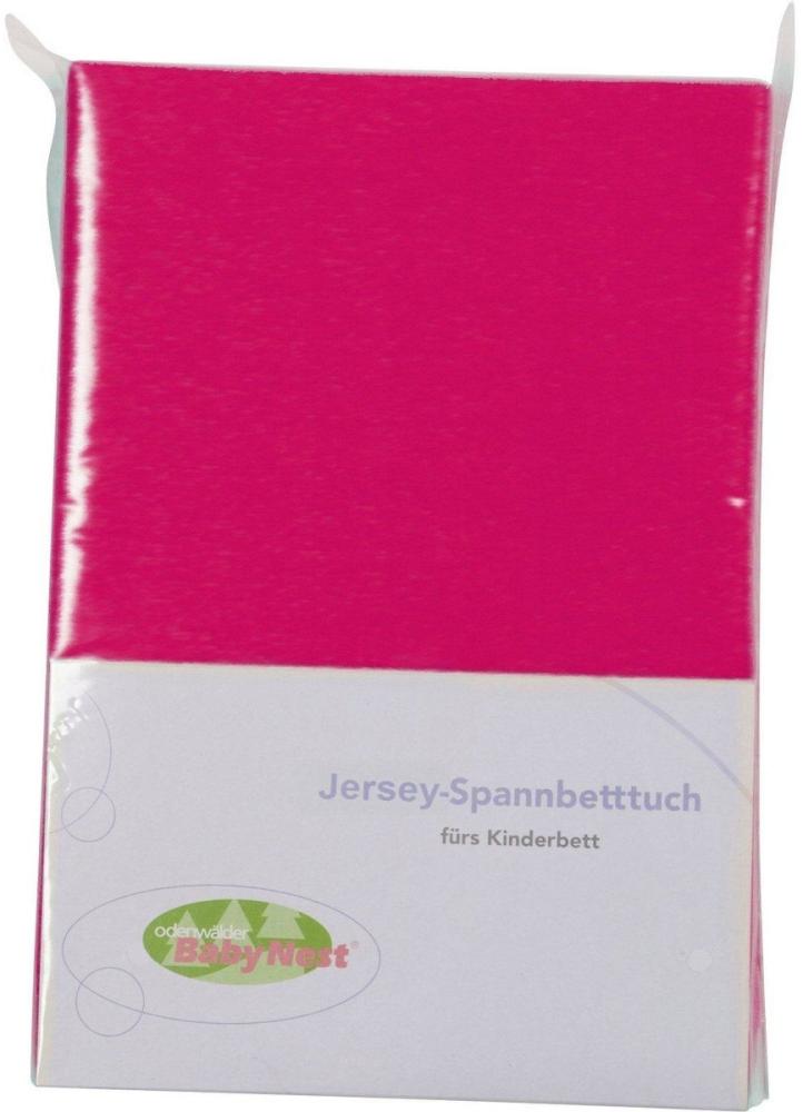 Odenwälder Jersey-Spannbetttuch 70x140 pink Bild 1