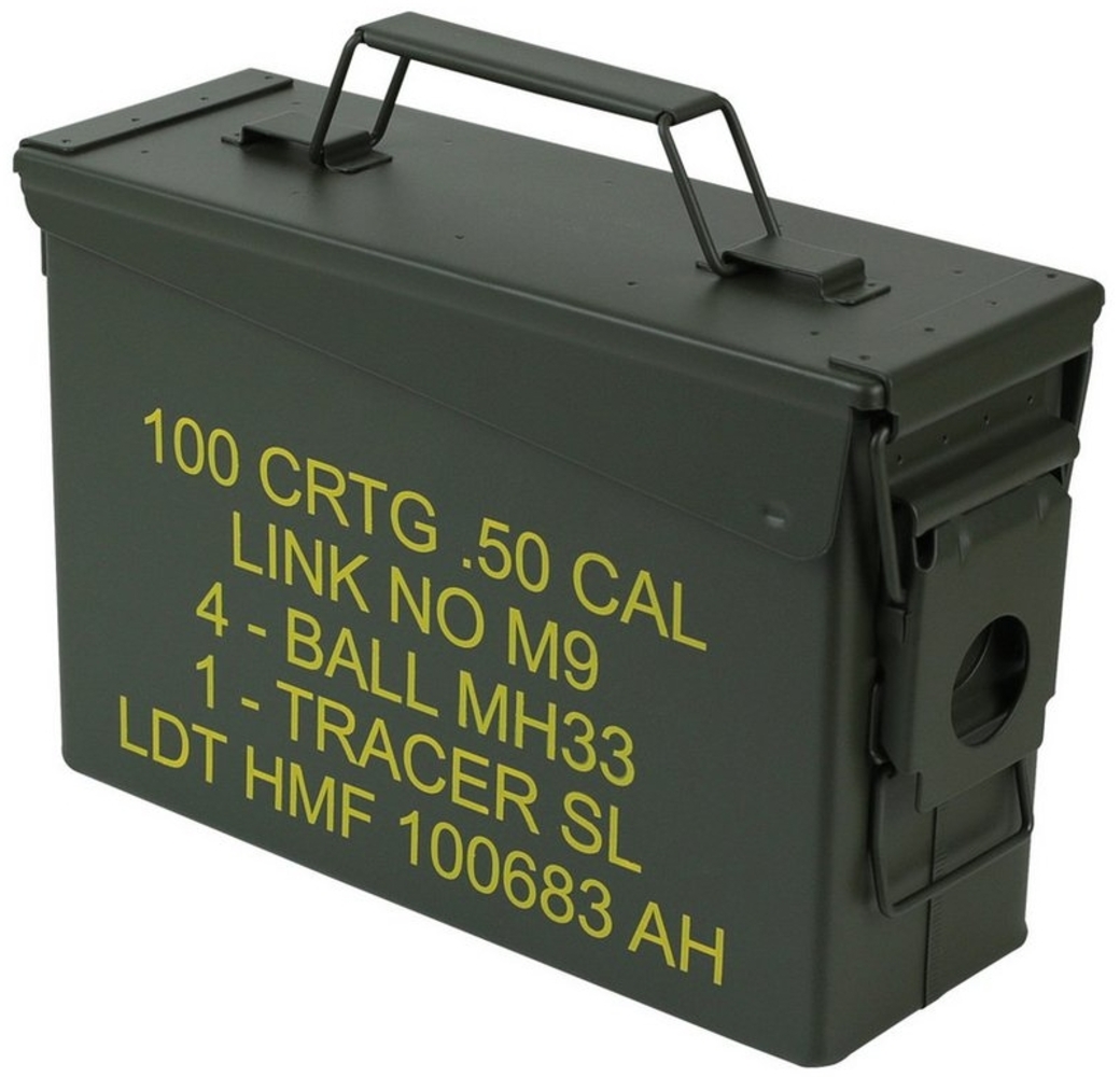 HMF Aufbewahrungsbox Munitionskiste, US Ammo Box, Metallkiste, 27,5 x 17,5 x 9,5 cm, grün Bild 1