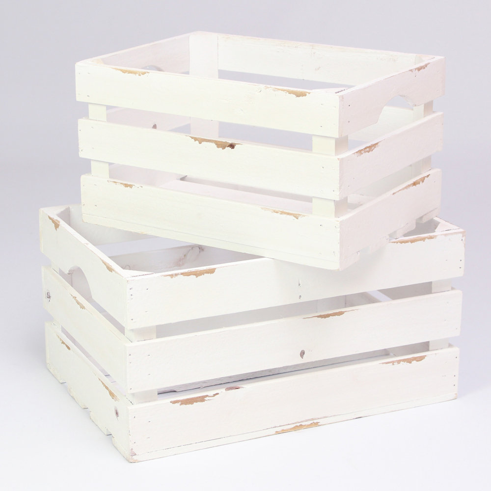 2er Set Universalkiste Used Look Aufbewahrungskiste Weinkiste Holzkiste Kiste Bild 1