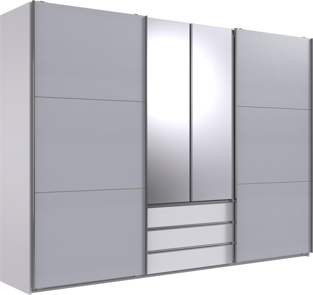 Schwebetürenschrank >MAGIC< in LIGHT GREY - 300x216x65cm (BxHxT) Bild 1