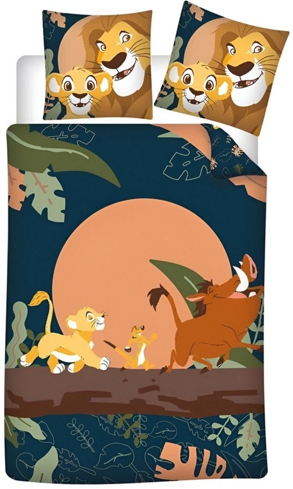 Disney Bettwäsche Disney König der Löwen Kinder Mikrofaser Bettwäsche 2tlg. Set, 2 teilig, Bettdeckenbezug 135-140x200cm Kissenbezug 65x65 cm Bild 1