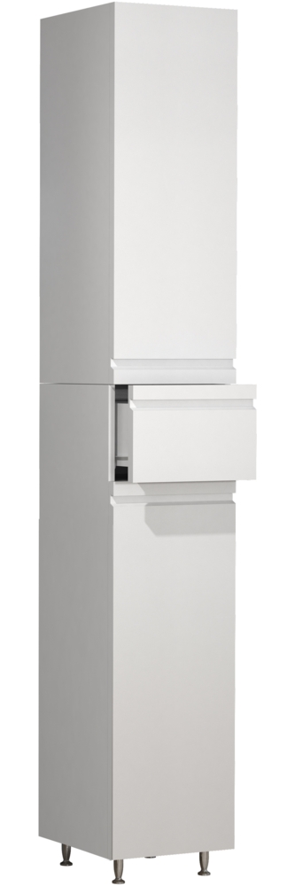 VCM Badmöbel Hochschrank Silora 918733 Weiß H. 180 x B. 30 x T. 32 cm Bild 1