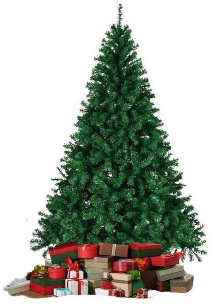 FCH Künstlicher Weihnachtsbaum, 210cm Tannenbaum mit 850 Spitzen & Christbaum Metallständer Grün Bild 1