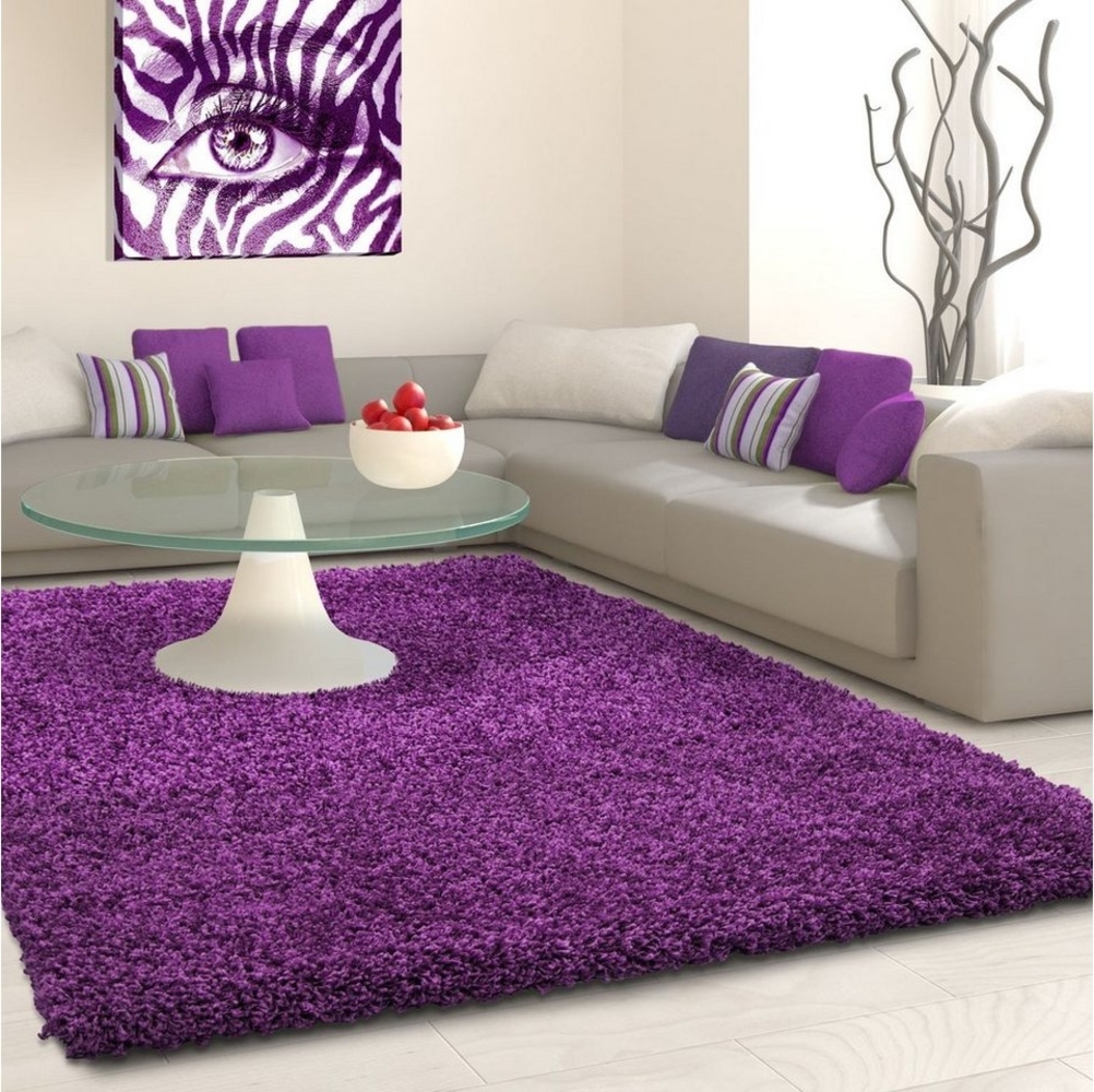 Shaggy Teppich LIFE LILA 100 X 200cm Läufer Bild 1