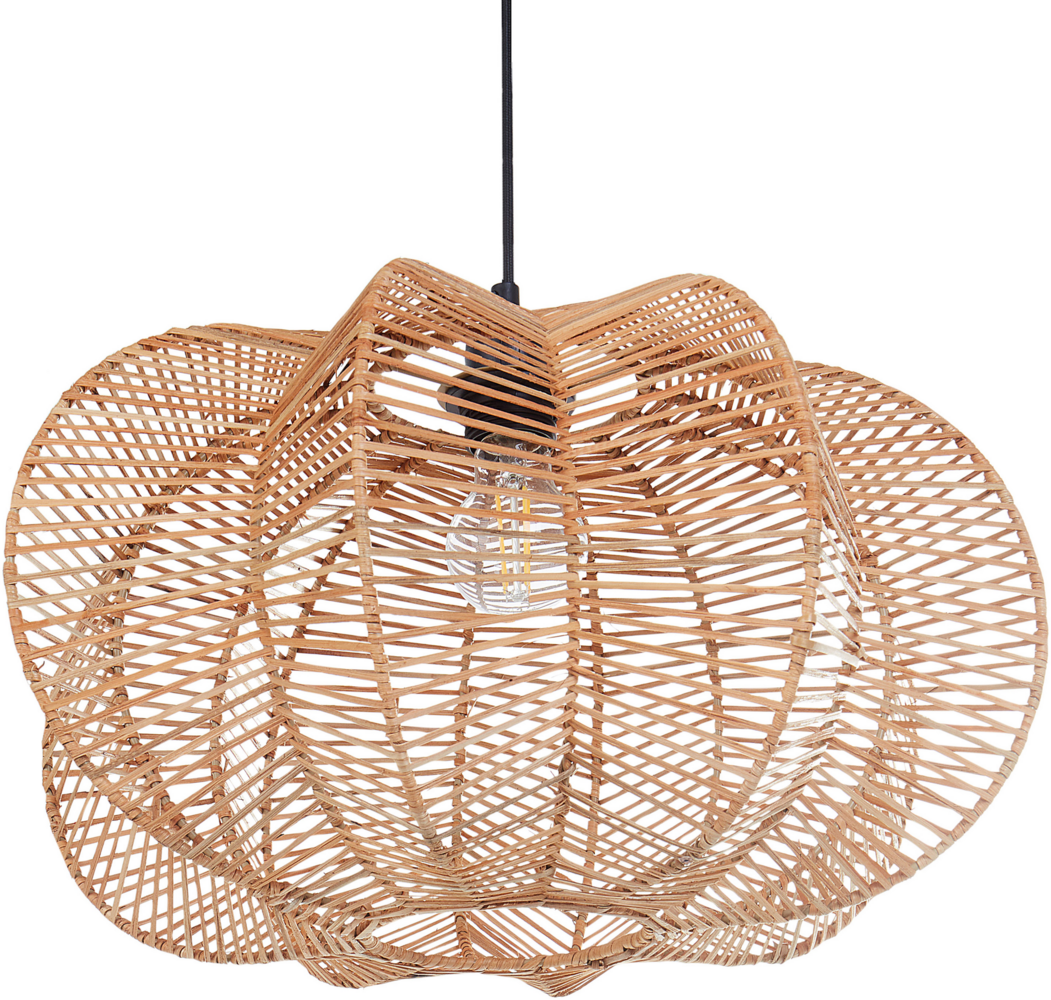 'Kibi' Hängeleuchte Rattan naturfarben, 44 x 44 x 131 cm Bild 1