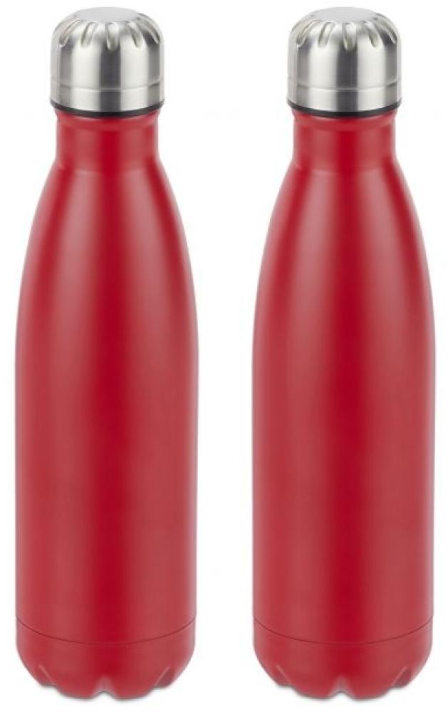 2 x Trinkflasche Edelstahl rot 10028141 Bild 1